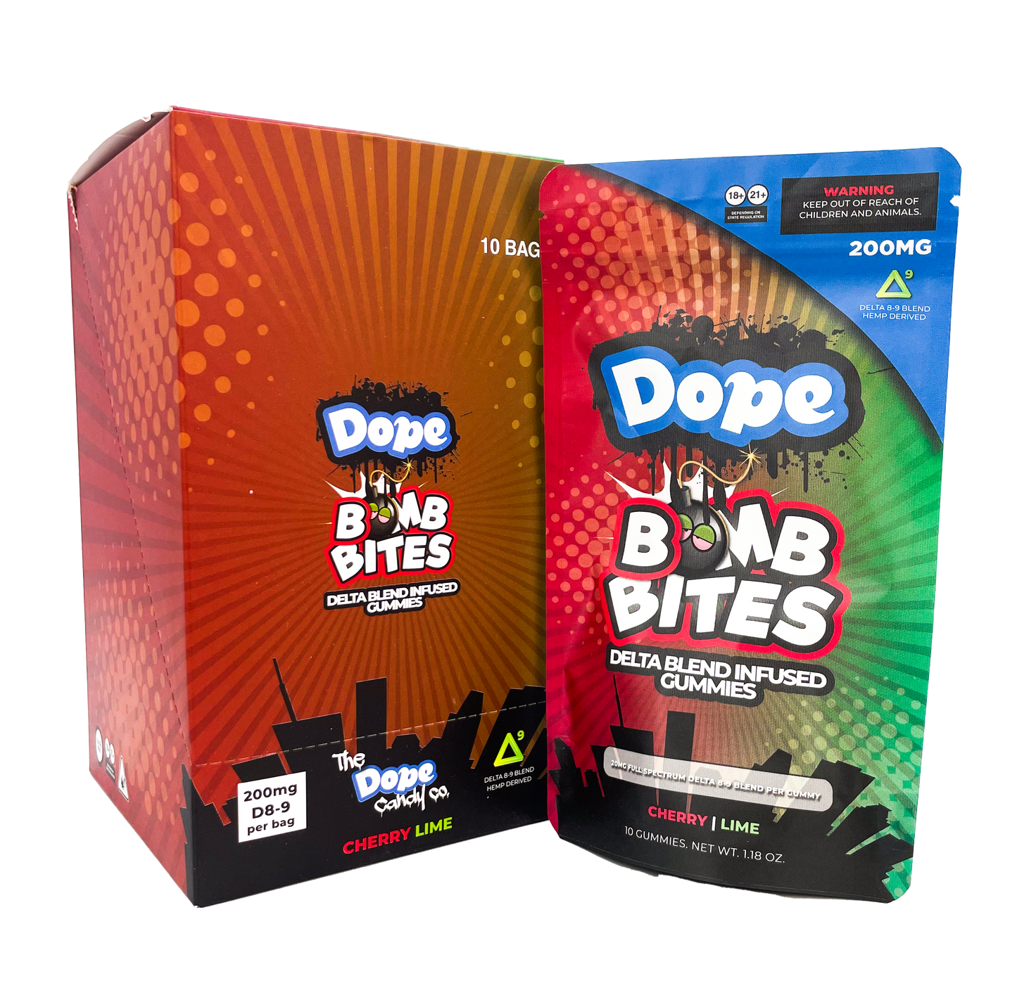 Dope Candy Co - Bomb Bites D9 + D8 10pk Display