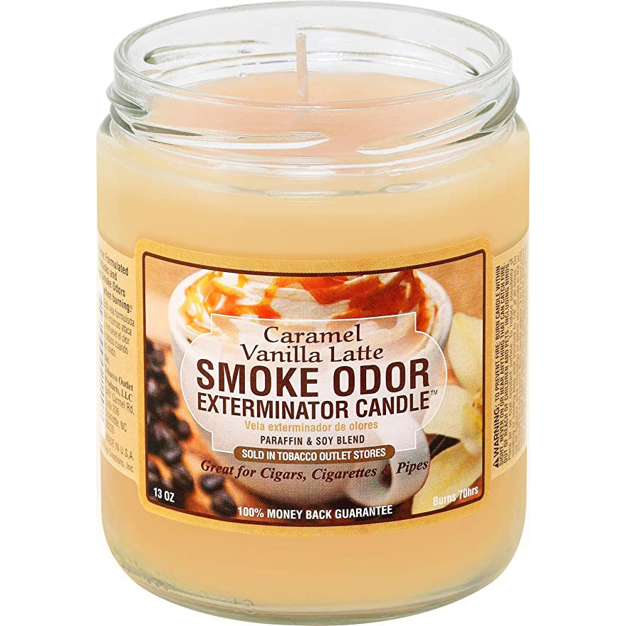 Smoke Odor Candle 13oz Jar - Caramel Vanilla Latte
