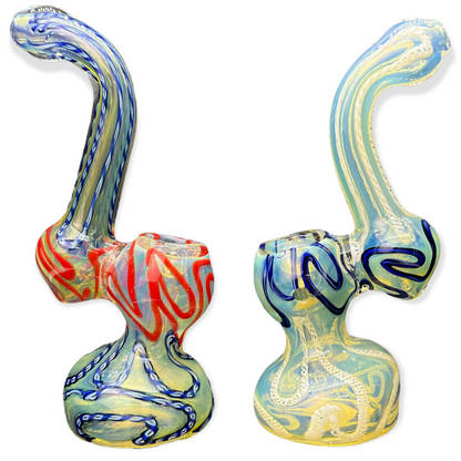 Babu - Medium Standing Bubbler w/Dual Color Swirl