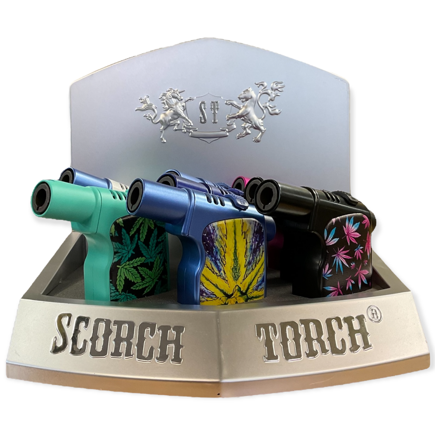Scorch Torch - Gun Style Asst. Leaf Design 9pk Display