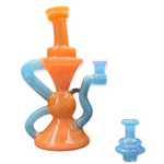 Blob Glass - 10mm 6 Hole Klein Recycler with Matching Cap