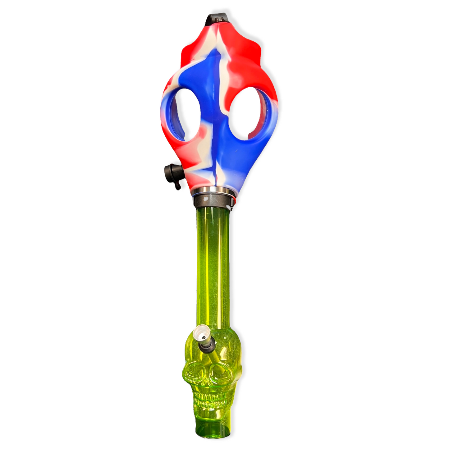 Multicolor Gas Mask with Skull Pipe