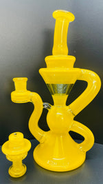 Blob Glass - 10mm 6 Hole Klein Recycler with Matching Cap