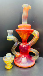 Blob Glass - 10mm 6 Hole Klein Recycler with Matching Cap