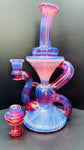 Blob Glass - 10mm 6 Hole Klein Recycler with Matching Cap