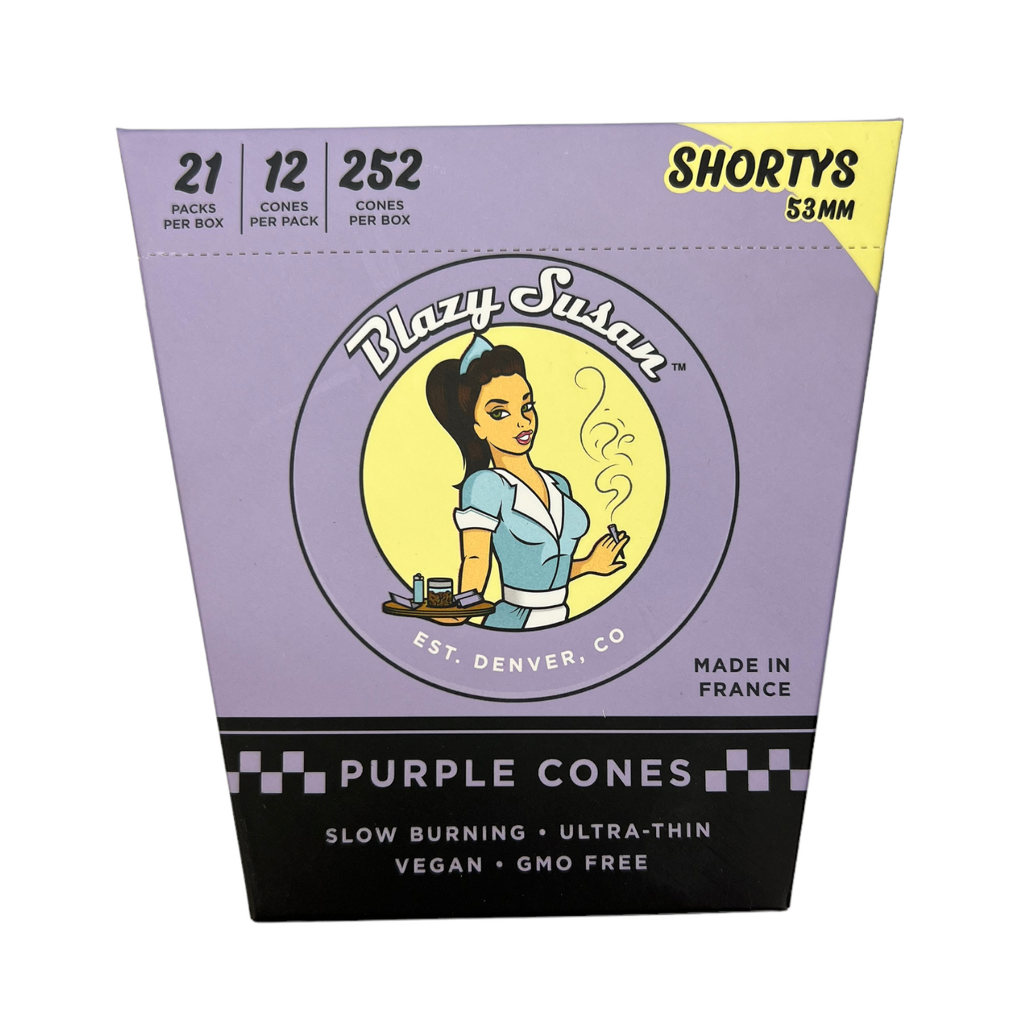 Blazy Susan - Purple Cones Display 53mm Shorty Size