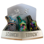 Scorch Torch - Turbo CC Torch w/Hold Button Leaf & Psychedelic Design 9pk Display