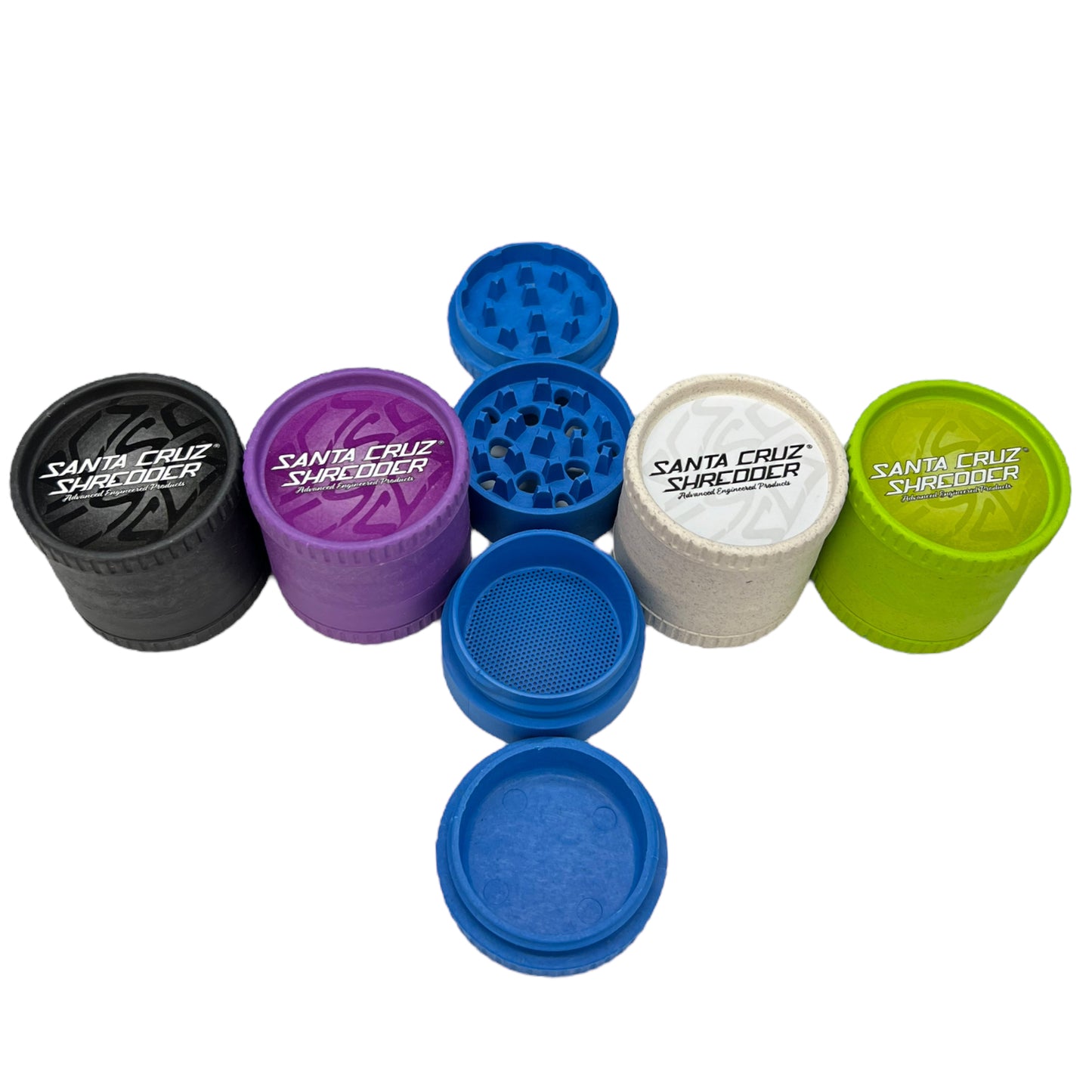 Santa Cruz - Shredder 4pc Medium Hemp Grinder Asst. Color 16pk Display