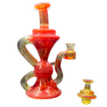 Blob Glass - 10mm 6 Hole Klein Recycler with Matching Cap