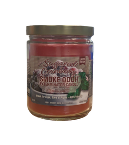 Smoke Odor Candle 13oz Jar - Sugared Cranberry