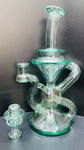 Blob Glass - 10mm 6 Hole Klein Recycler with Matching Cap