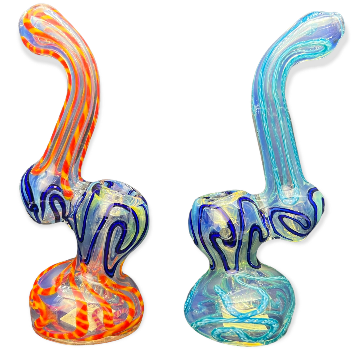 Babu - Medium Standing Bubbler w/Dual Color Swirl