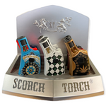 Scorch Torch - Turbo CC Torch w/Hold Button Mandala Leaf Asst Design 9pk Display