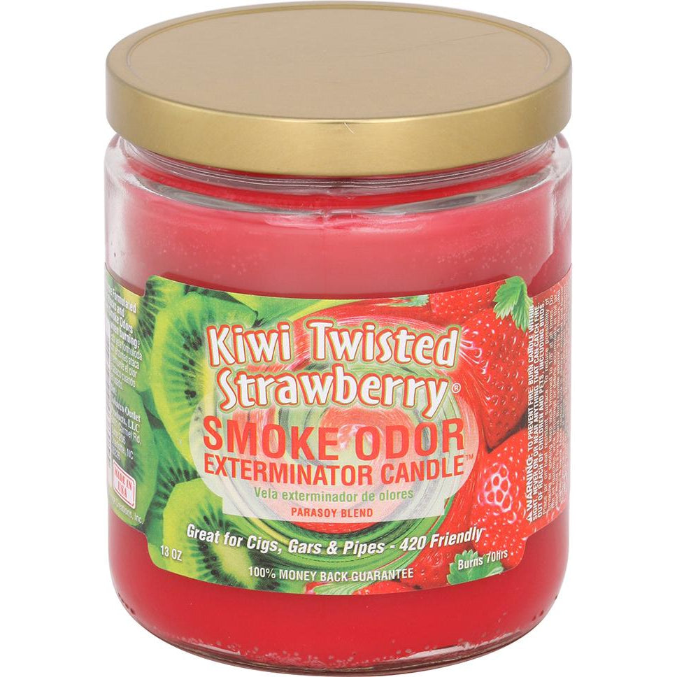 Smoke Odor Candle 13oz Jar - Kiwi Twisted Strawberry