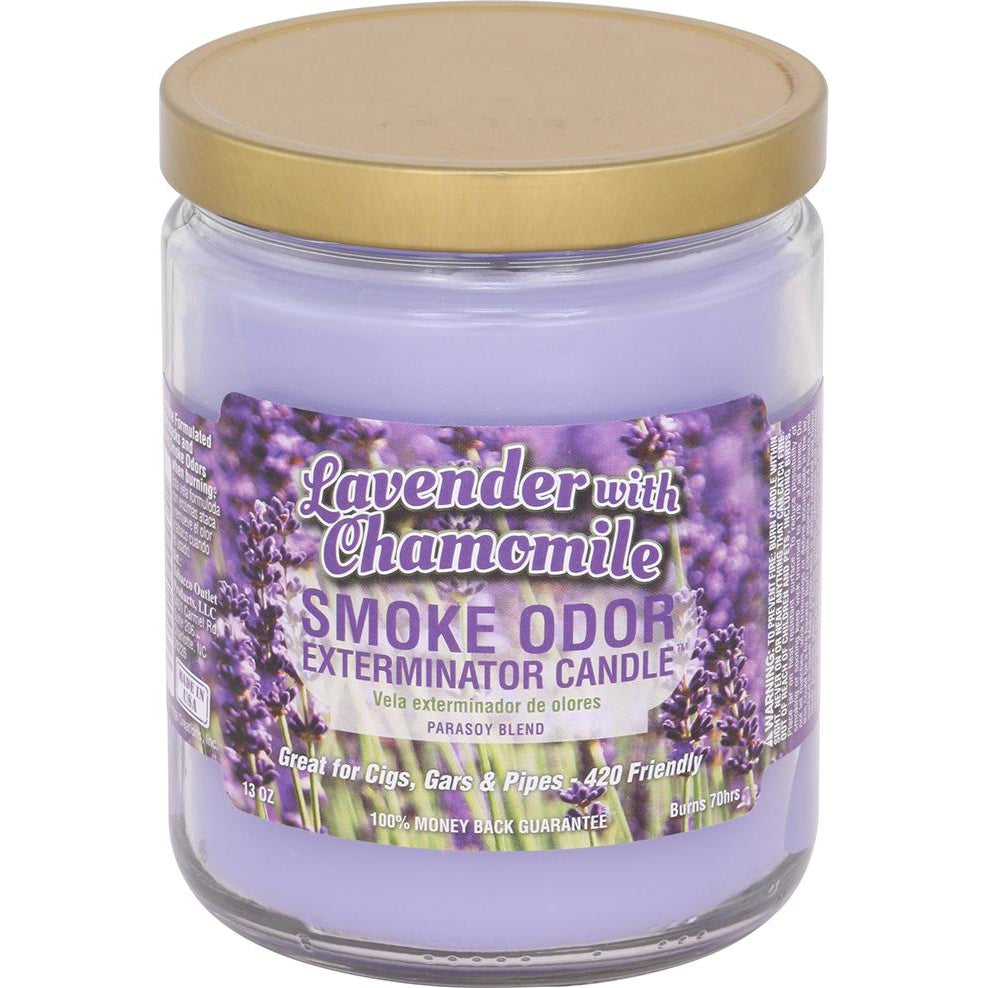 Smoke Odor Candle 13oz Jar - Lavender w Chamomile
