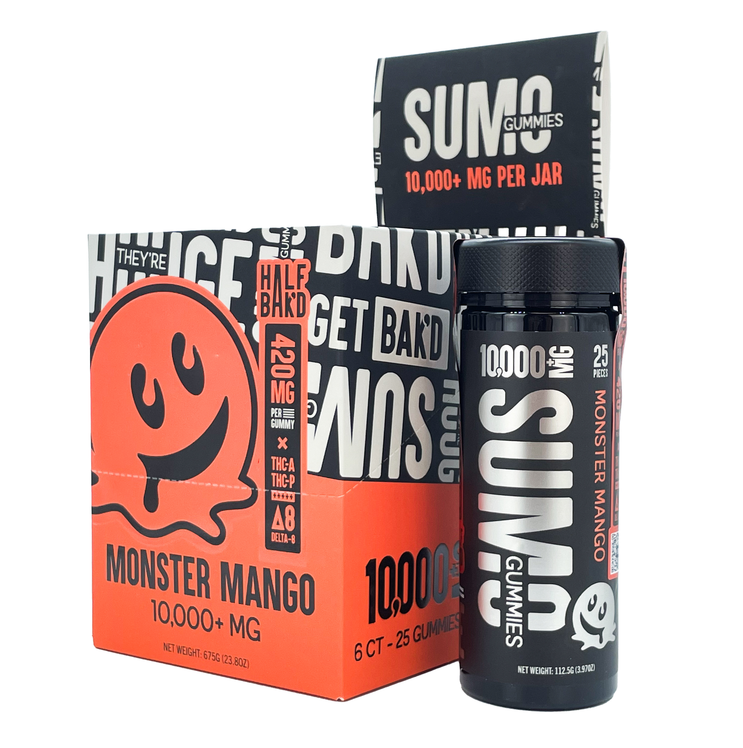 Half Bak'd - Sumo THC-A/THC-P/D9 Gummies 10,000mg 25ct
