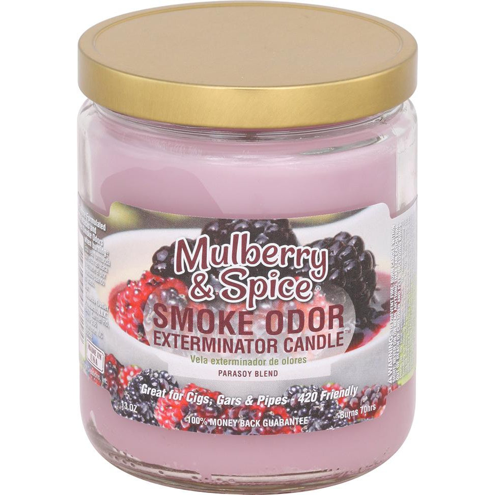 Smoke Odor Candle 13oz Jar - Mulberry Spice