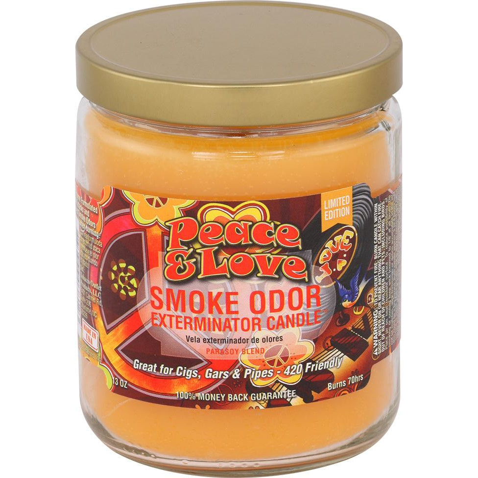 Smoke Odor Candle 13oz Jar - Peace & Love