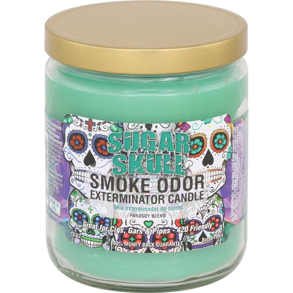 Smoke Odor Candle 13oz Jar - Sugar Skull